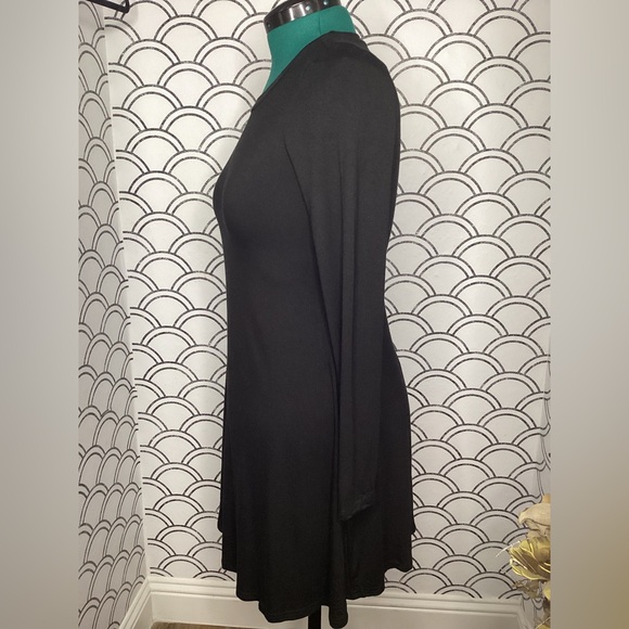 SHEIN Black Long Sleeve T-Shirt Dress – Size Small - Picture 9 of 9